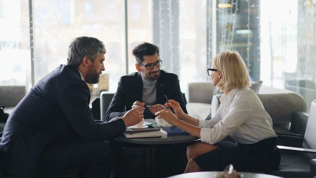 financial advisor consulting with client