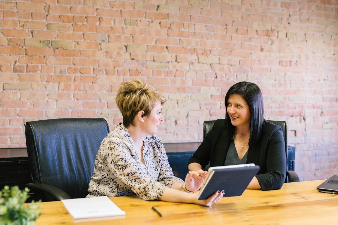 insurance agent meeting client