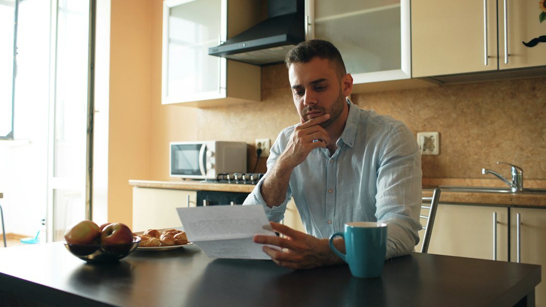 person reviewing insurance documents