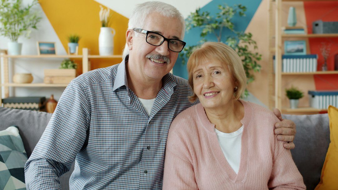 elderly couple planning