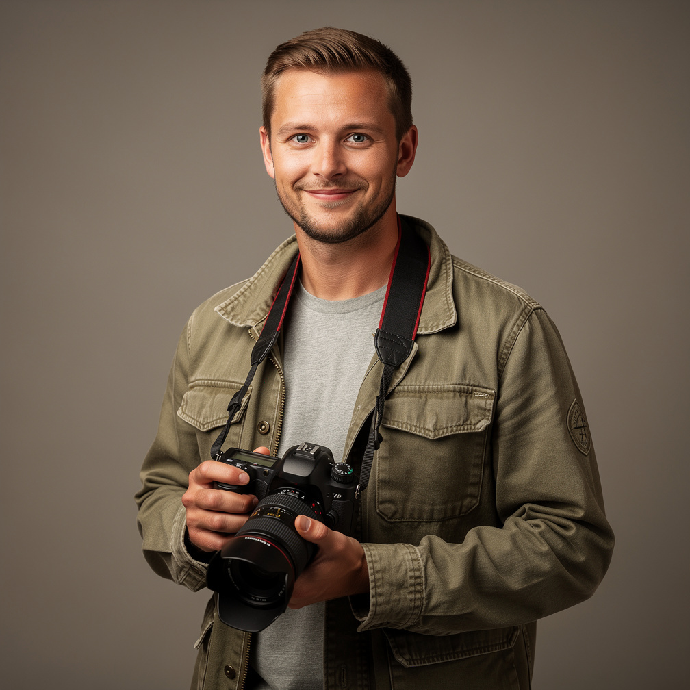 Portrait of a young Danish male photographer