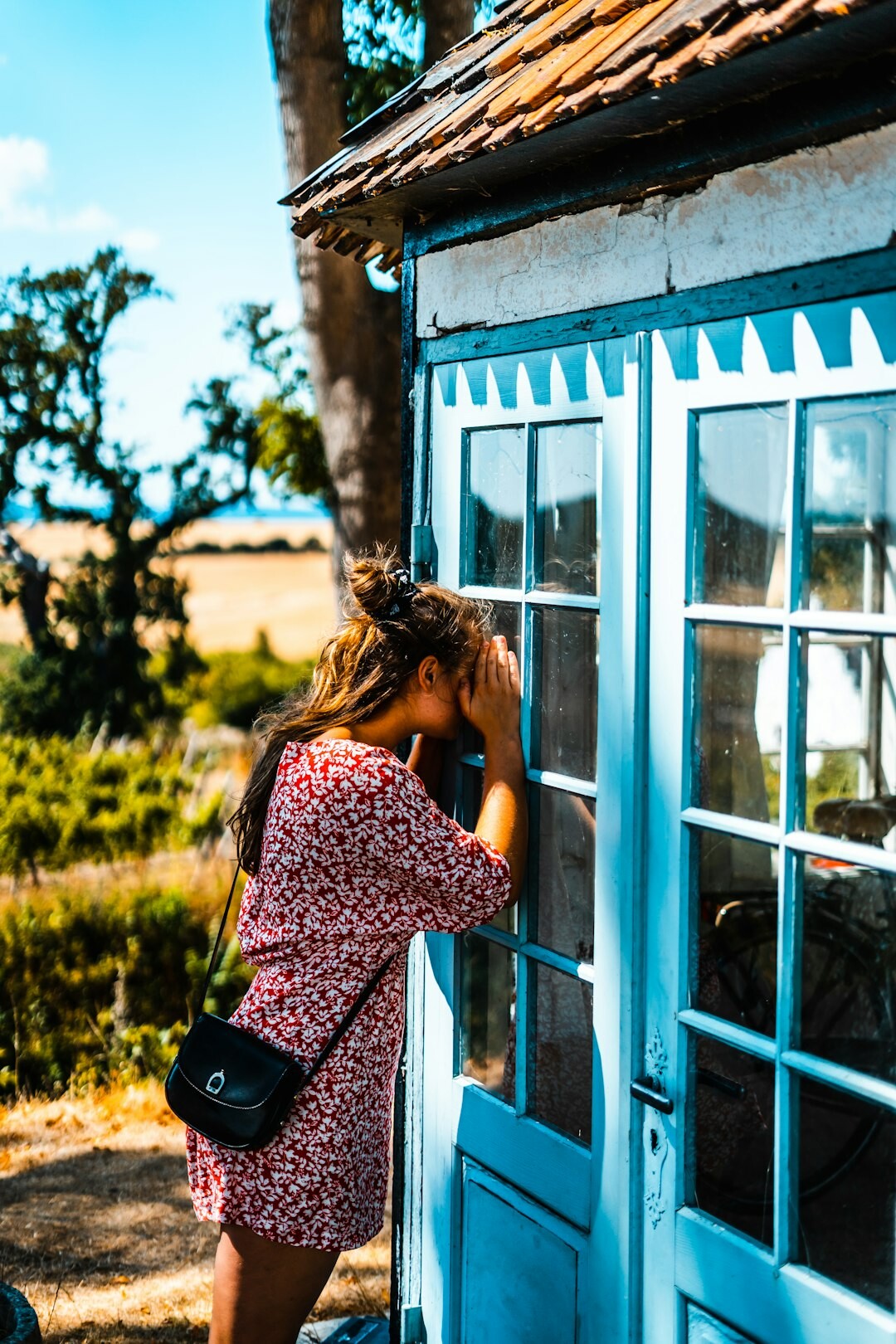 Portrait of a Danish female photographer in her fifties